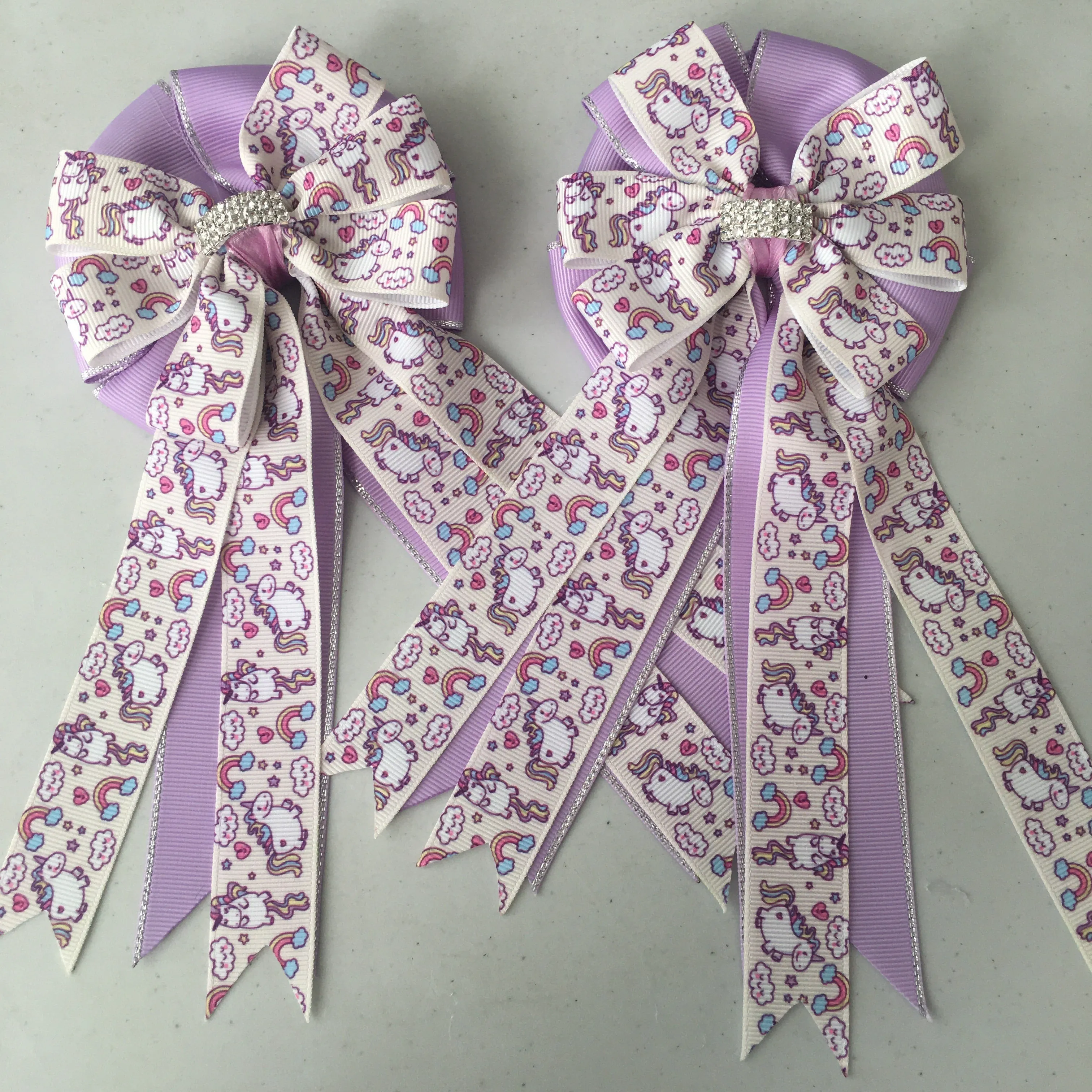 💙 Show Bows: Unicorn Party Purple