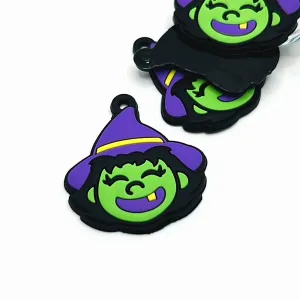 1, 4 or 20 Pieces: PVC Plastic Cute Witch Charm