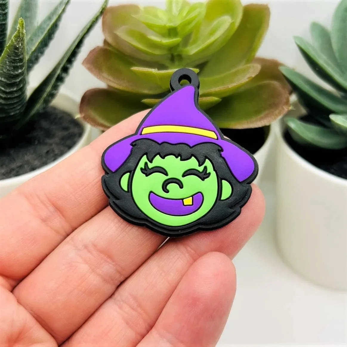 1, 4 or 20 Pieces: PVC Plastic Cute Witch Charm