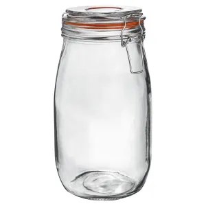 1.5L Classic Glass Storage Jar   Four Free Coloured Seals