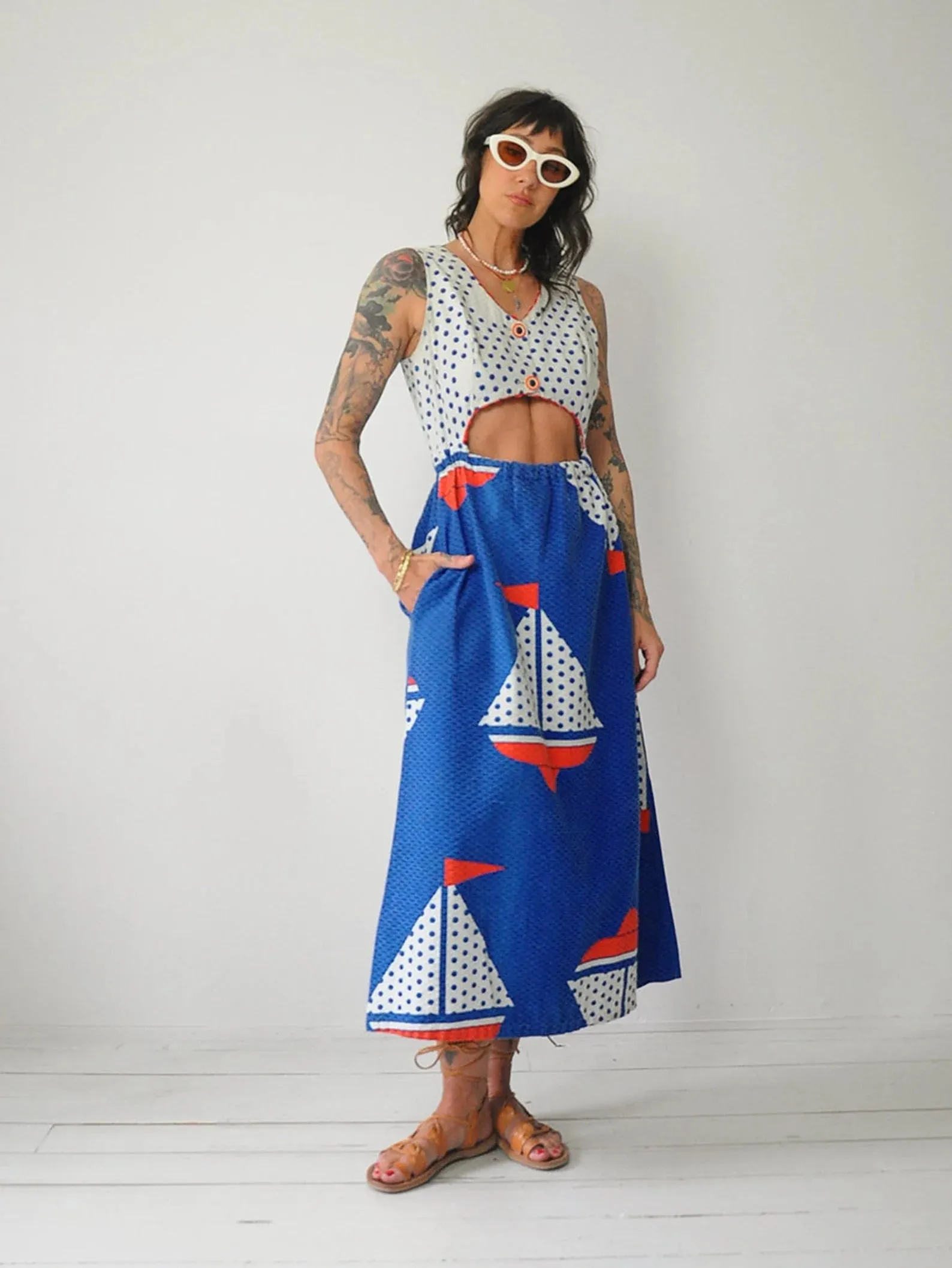 1970's Novelty Sailboat Dress