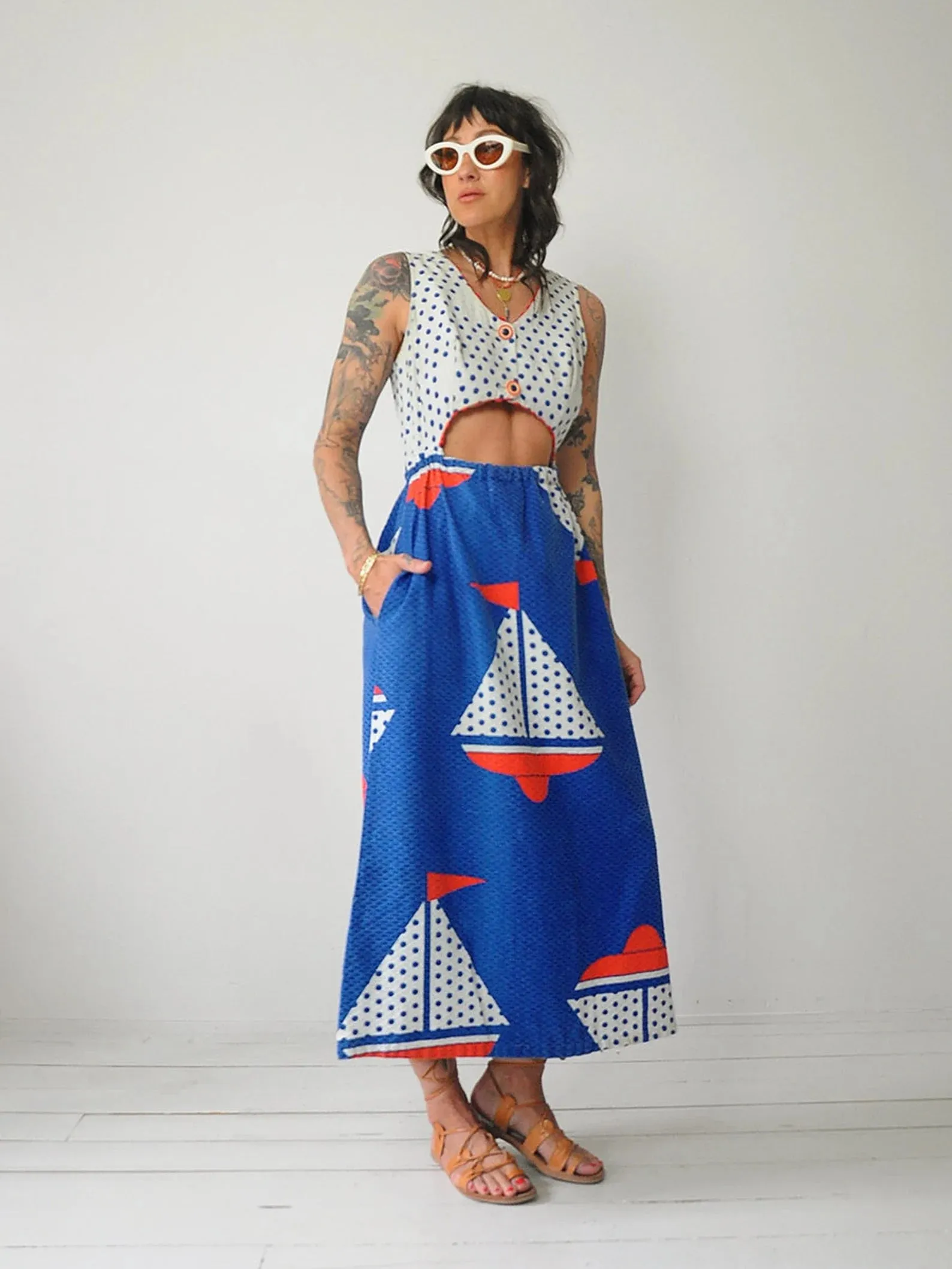 1970's Novelty Sailboat Dress