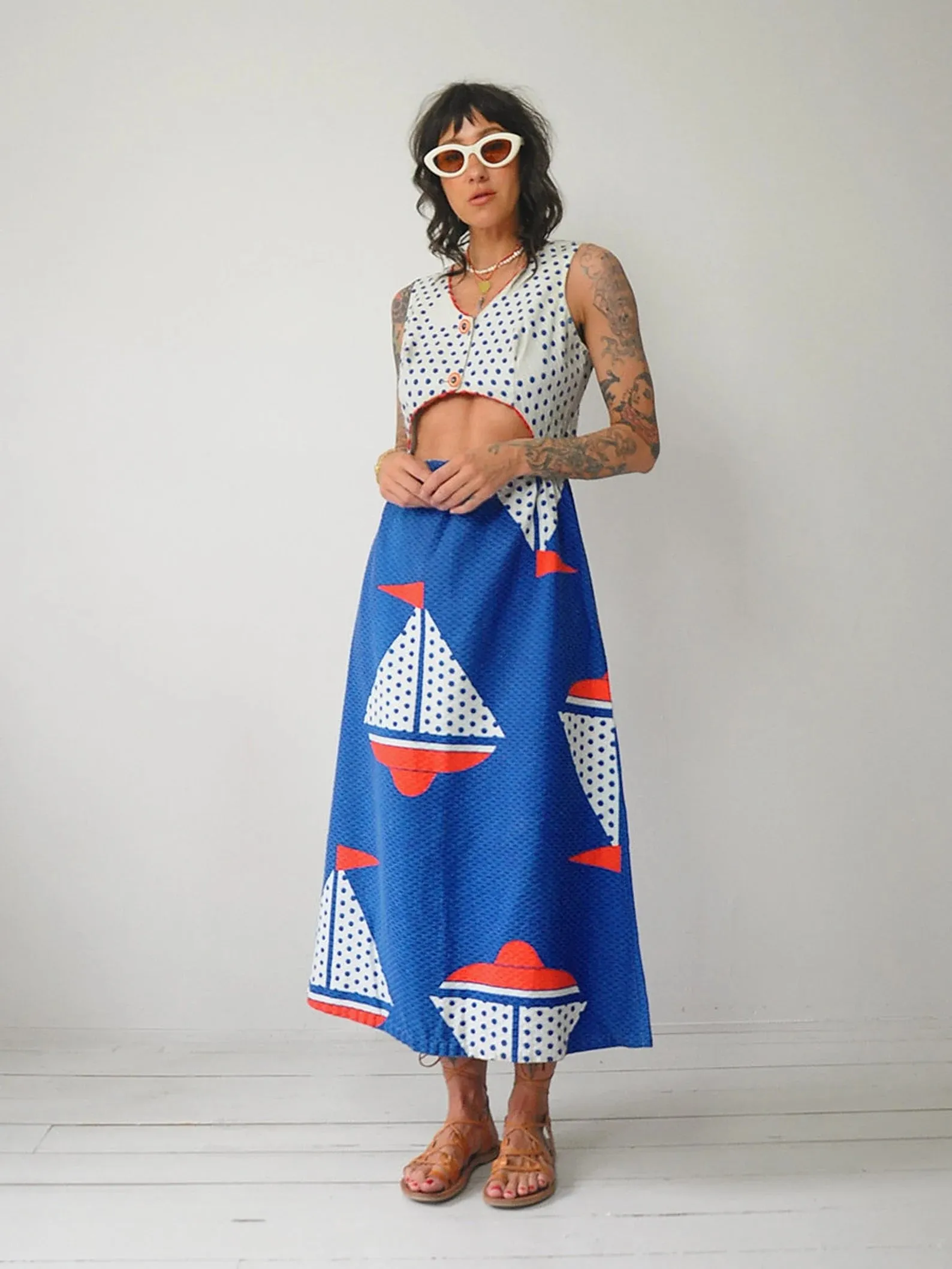 1970's Novelty Sailboat Dress