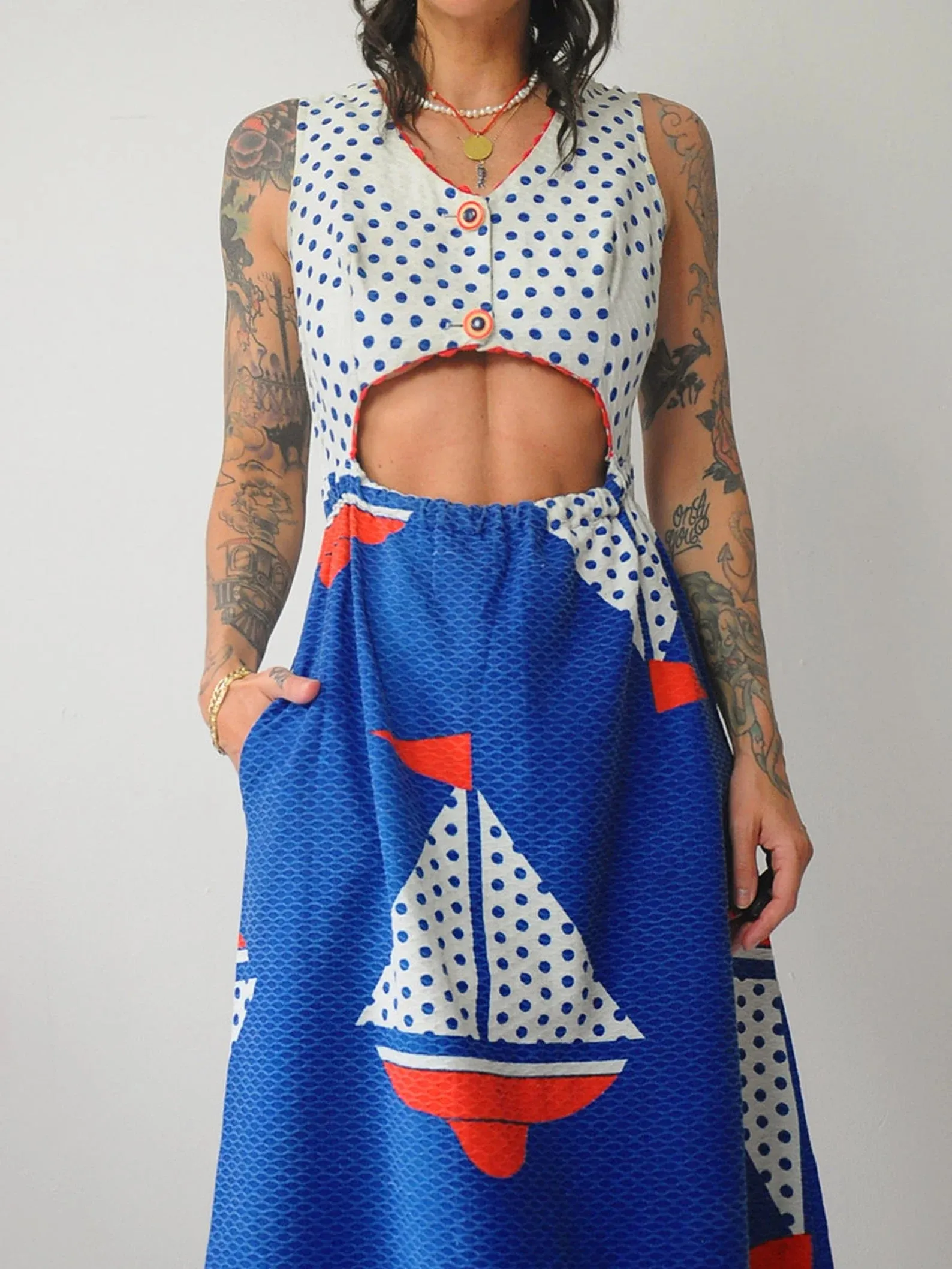 1970's Novelty Sailboat Dress