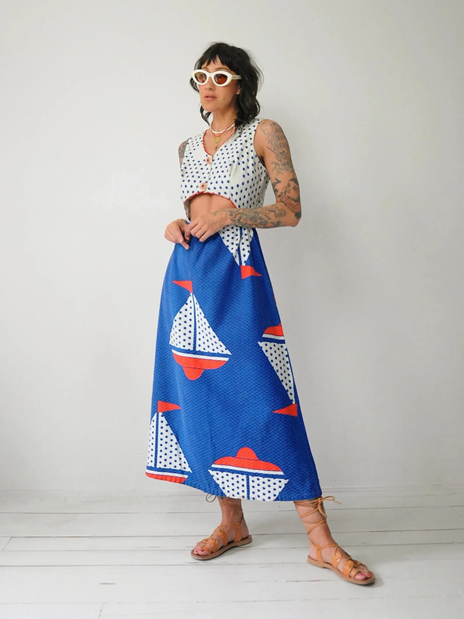 1970's Novelty Sailboat Dress