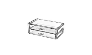 2 Drawer Transparent Acrylic Makeup Storage Box