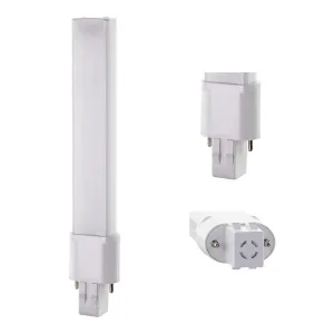 2 pin PL LED Bulb, 4W, 450 Lumens, 4000K, Omnidirectional, Replaces 13W CFL, G23 Base, Type B