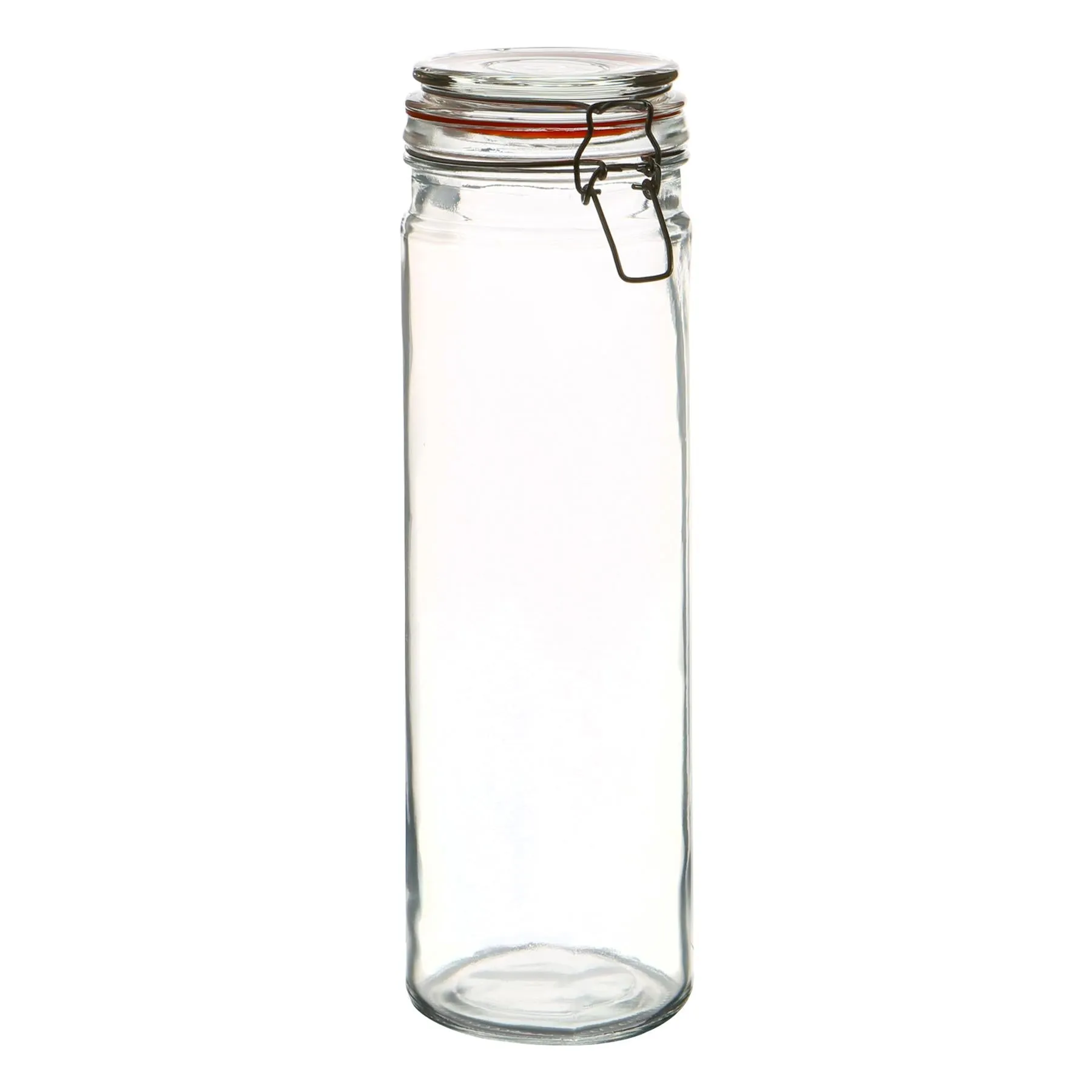 2L Glass Spaghetti Jars   Four Free Coloured Seals Per Jar - Pack of Three