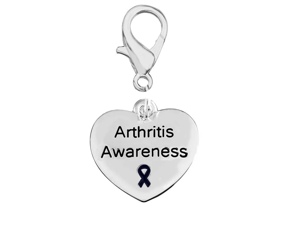 Arthritis Awareness Heart Hanging Charms