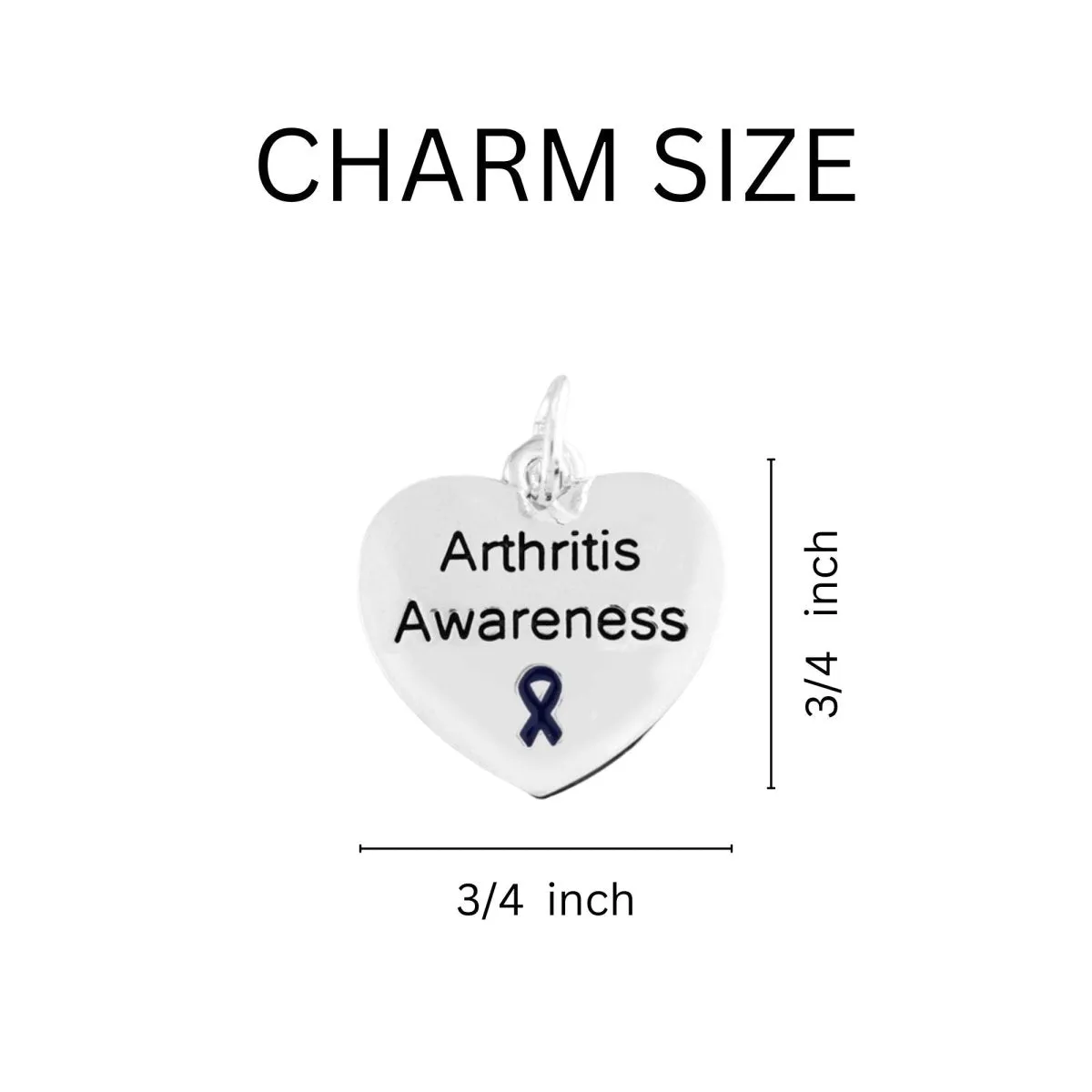 Arthritis Awareness Heart Hanging Charms