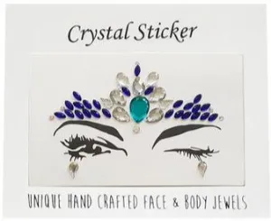 Astonishing Azure Crystal Face & Body Jewels