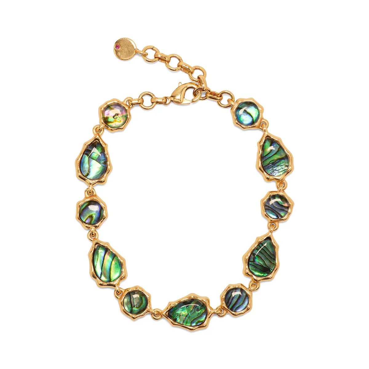 Aurora Link Bracelet, 7" 2'' - Abalone