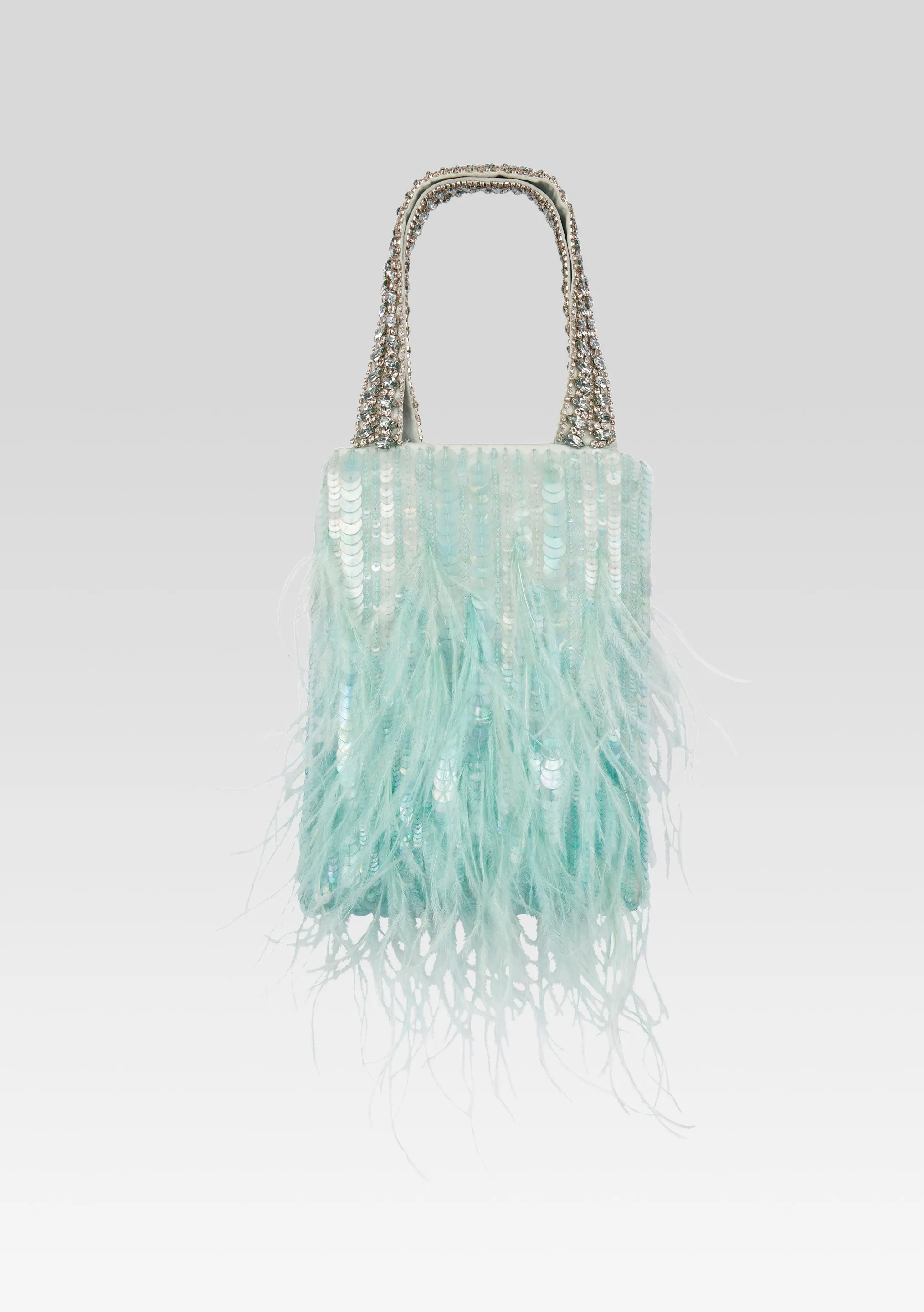 Avery Sequin Feather Bag