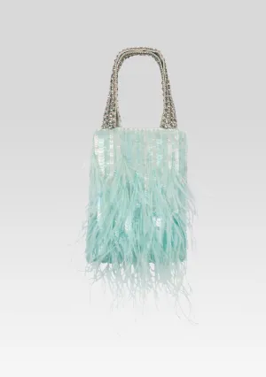 Avery Sequin Feather Bag