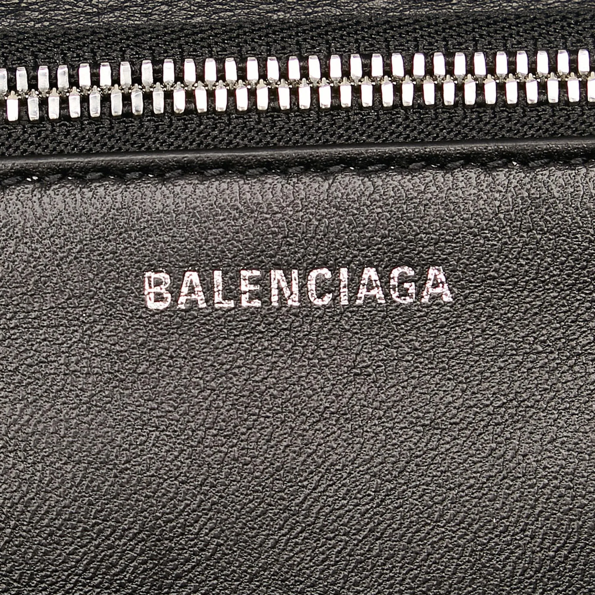 Balenciaga Logo Faux Fur Everyday XS Tote