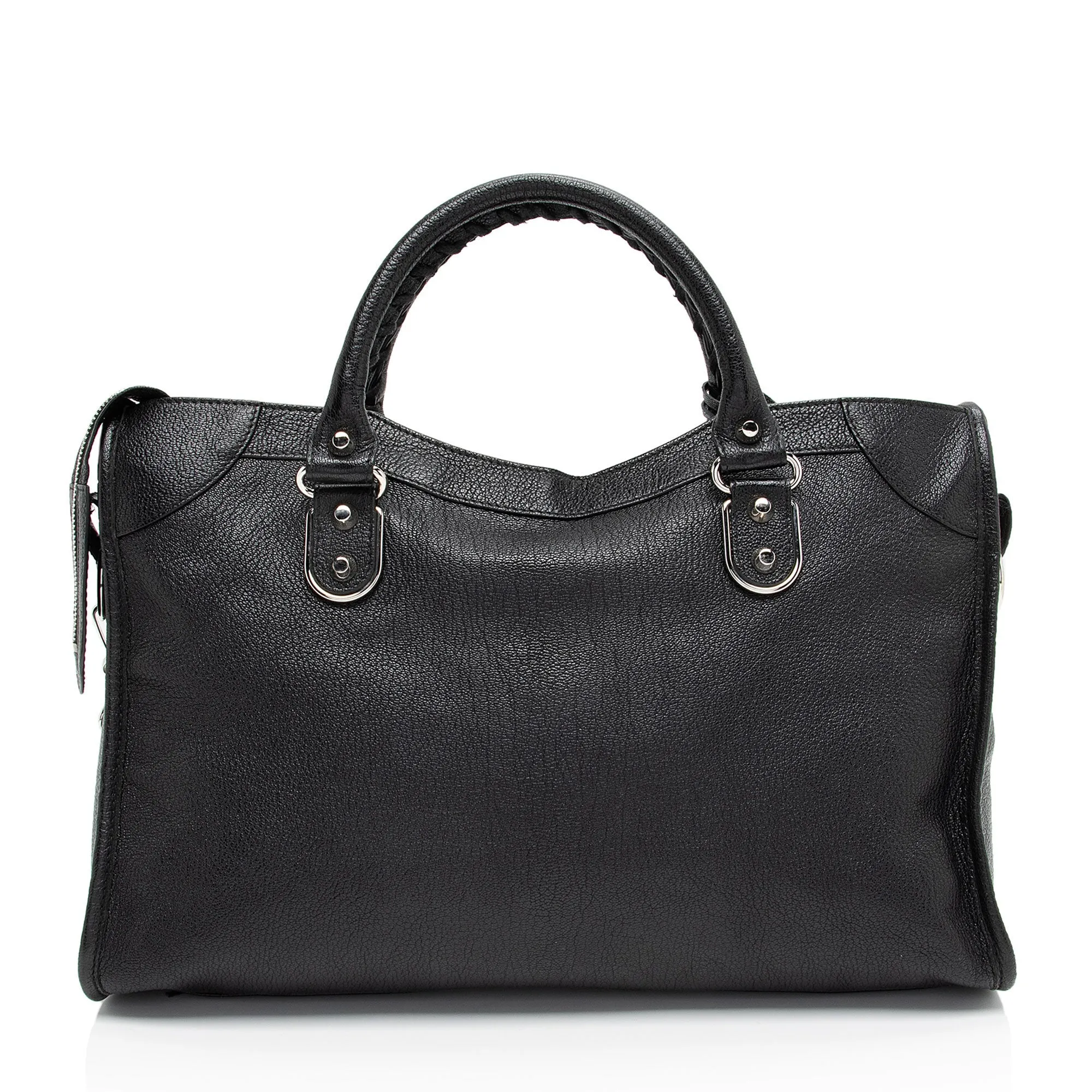 Balenciaga Metallic Agneau Edge City Satchel