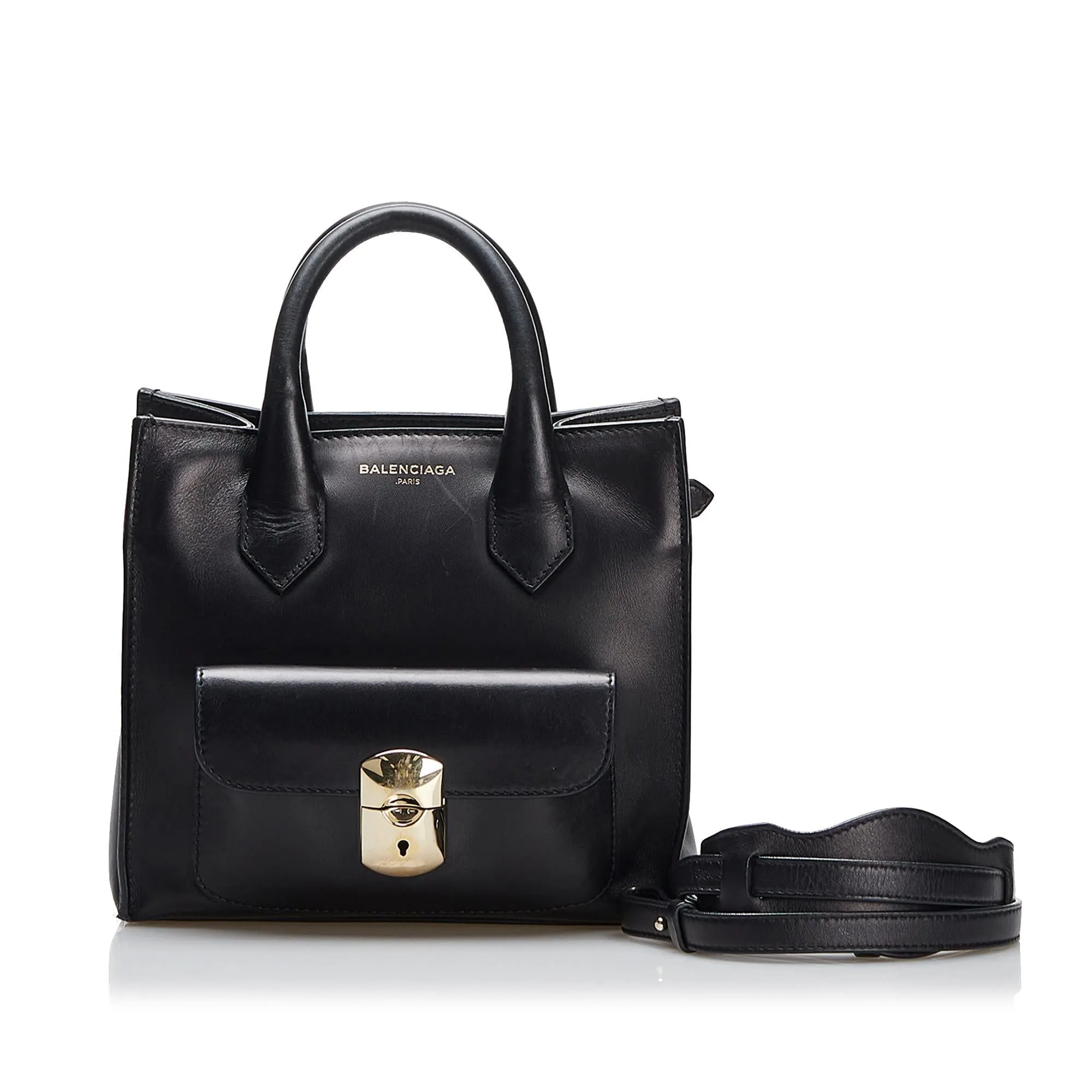 Balenciaga Padlock All Afternoon Satchel