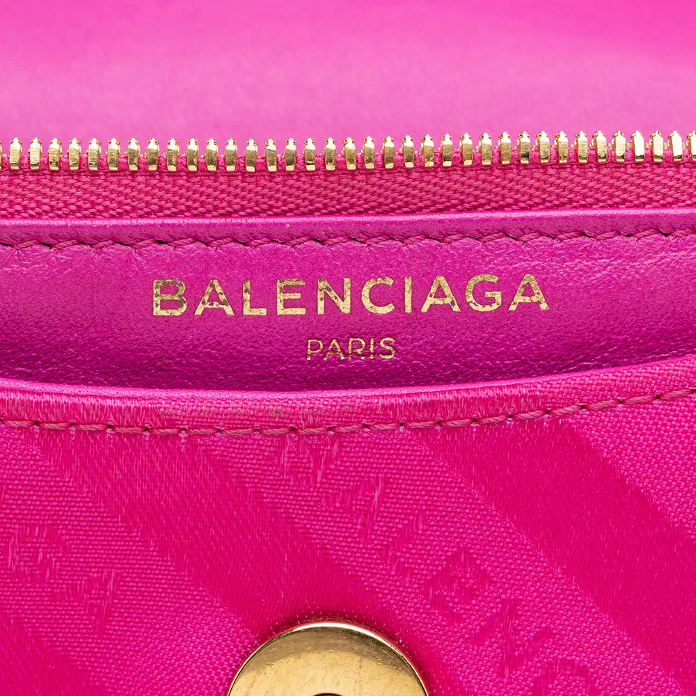 Balenciaga Satin Jacquard BB S Round Shoulder Bag - FINAL SALE