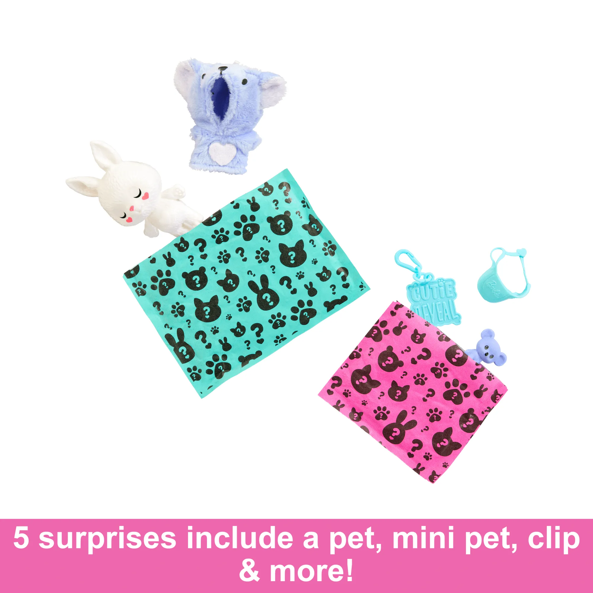 Barbie Cutie Reveal Costume-Themed Pet & Accessories With 5 Surprises including Mini Pet, Color Change & Clip