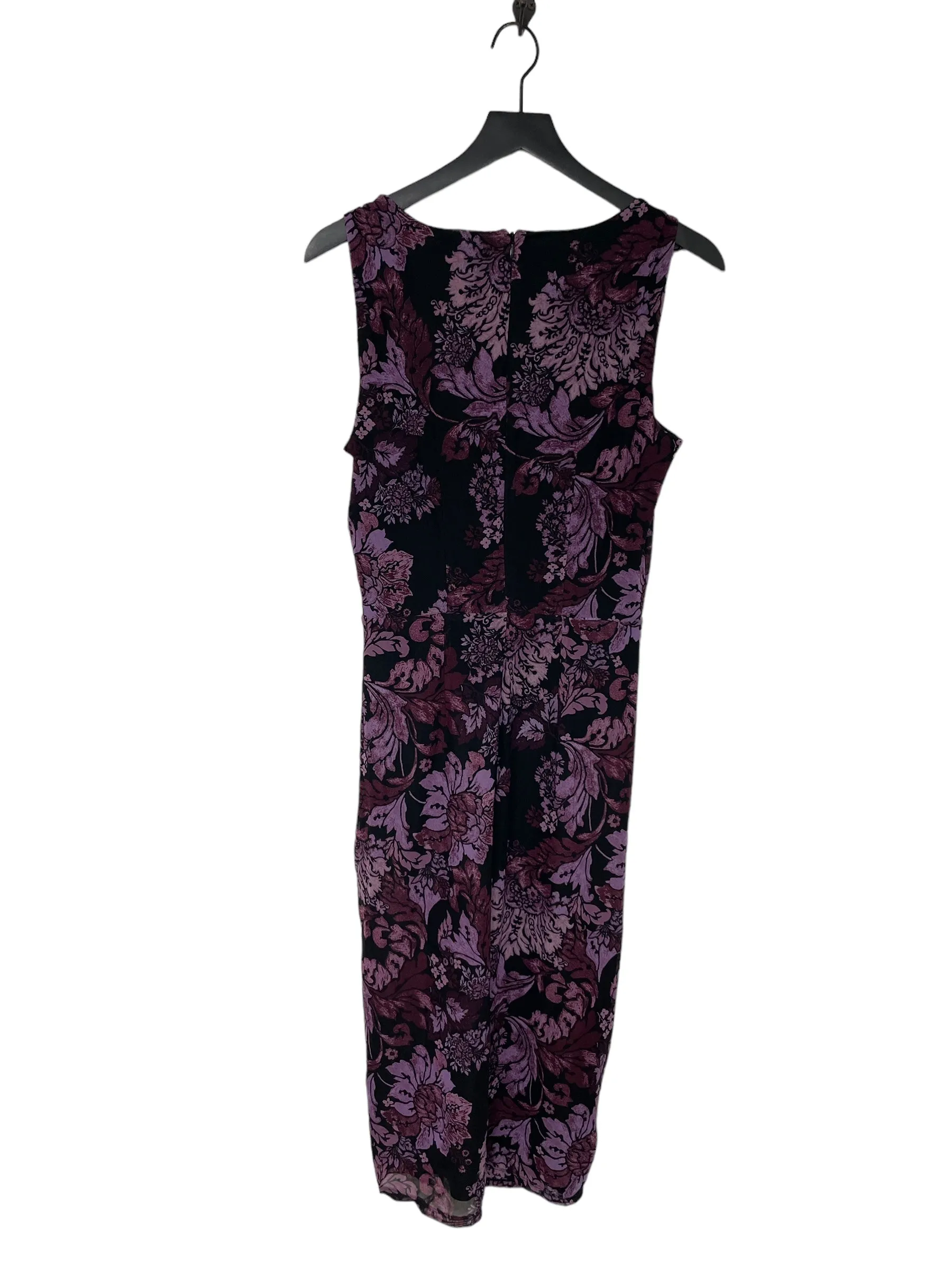 Black & Purple Dress Party Midi White House Black Market, Size M