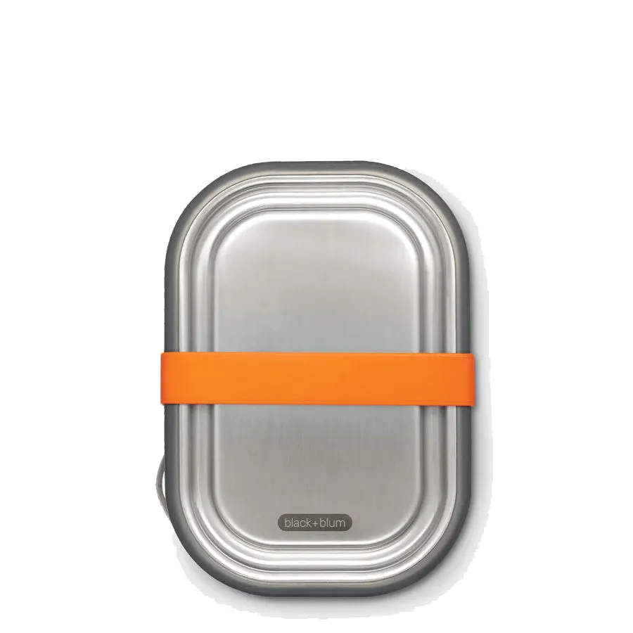 Black   Blum Stainless Steel Lunch Box Large Orange