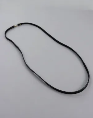 Black Leather Necklace, (1pc)