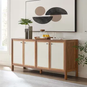 Capri 65" Wood Grain Sideboard Storage Cabinet by Modway