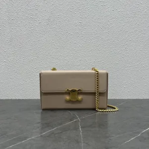 CE Chain Box Triomphe Bag Beige For Women 9in/22cm 