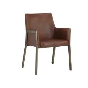 Cognac Reveal Indoor Dining Arm Chair