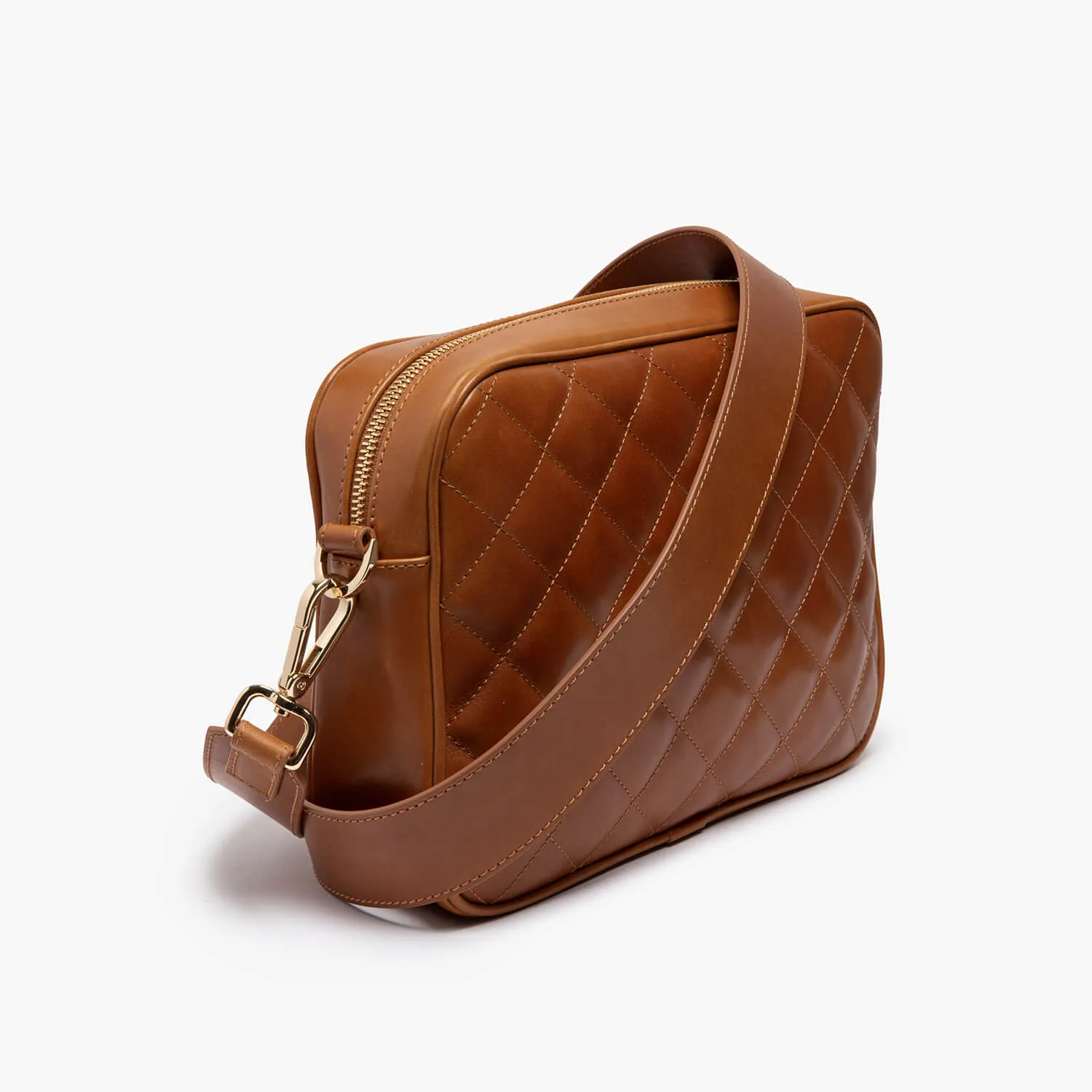 Colette tan calfskin shoulder bag  matelassé with logo