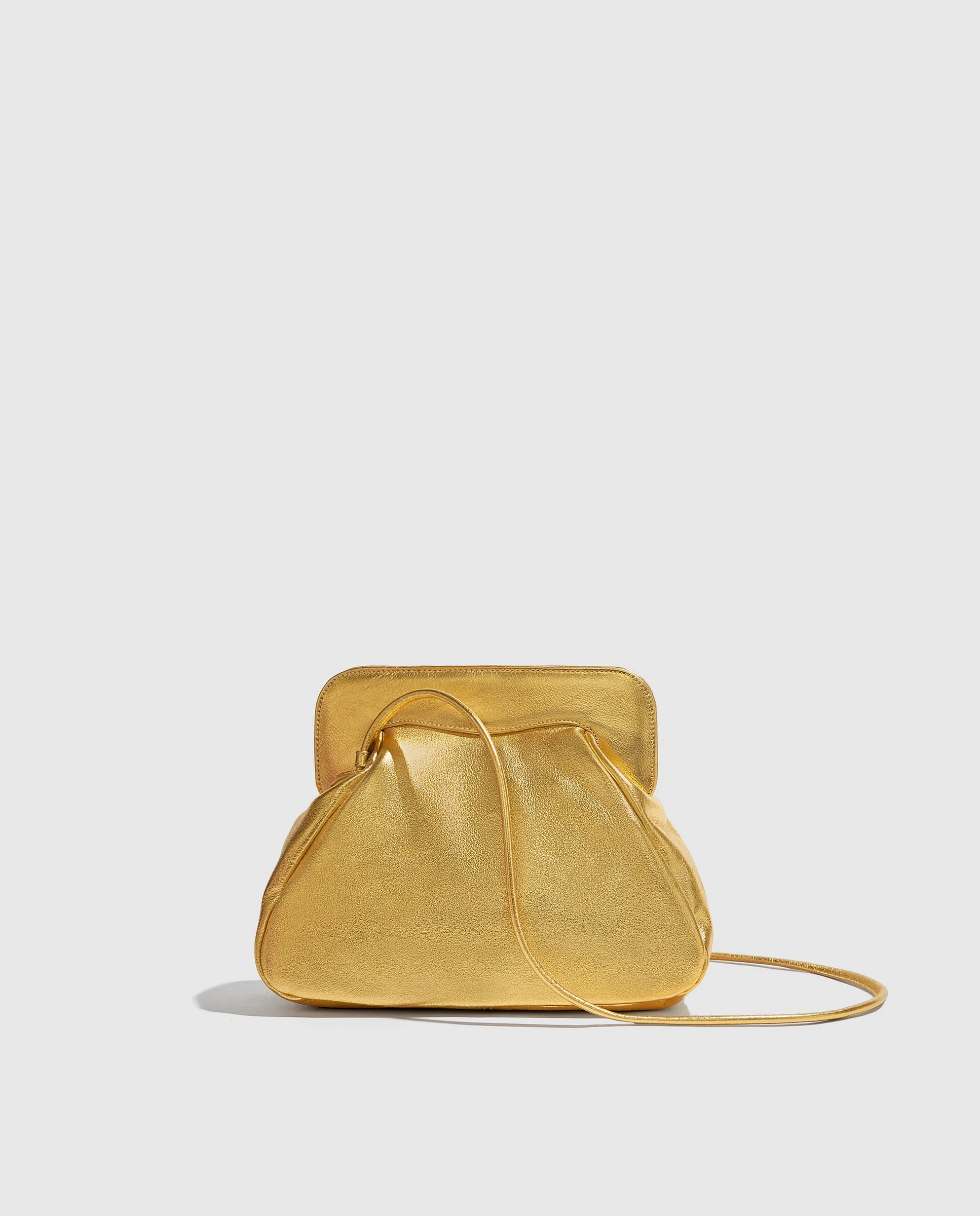 Constanza Clutch | Metallic Gold