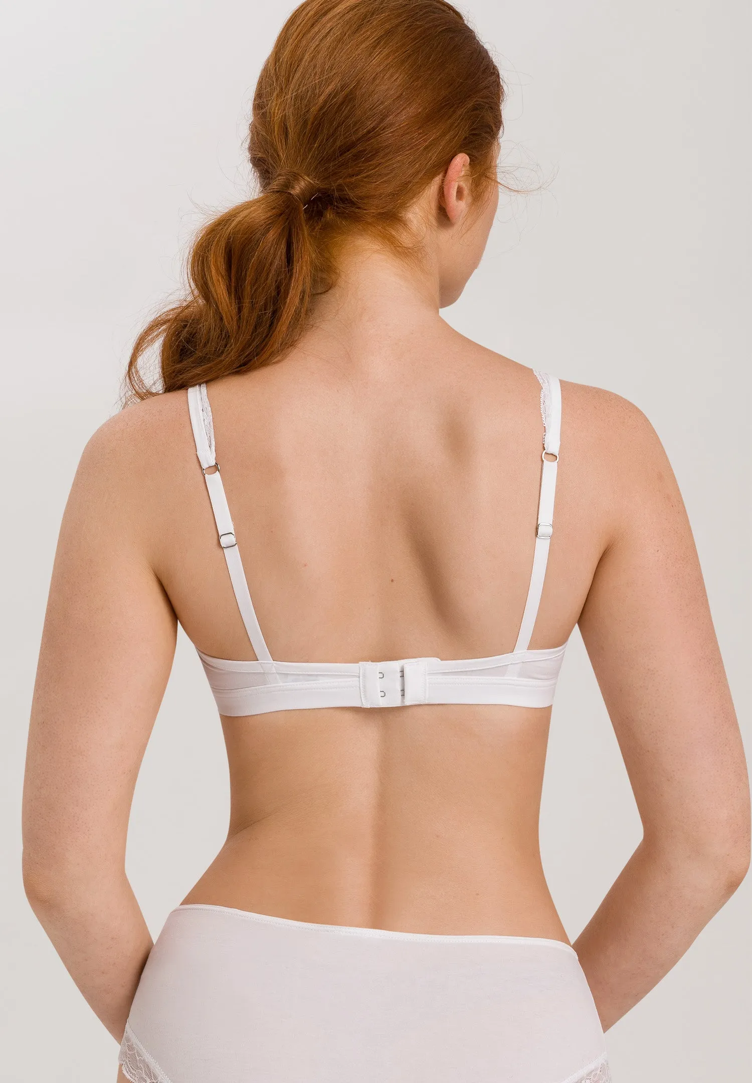 Cotton Lace Lace Trim Soft Cup Bra | White 72431-101