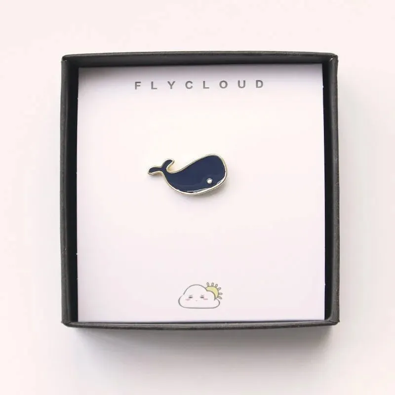 Creative Ocean Whale Shape Enamel Pin