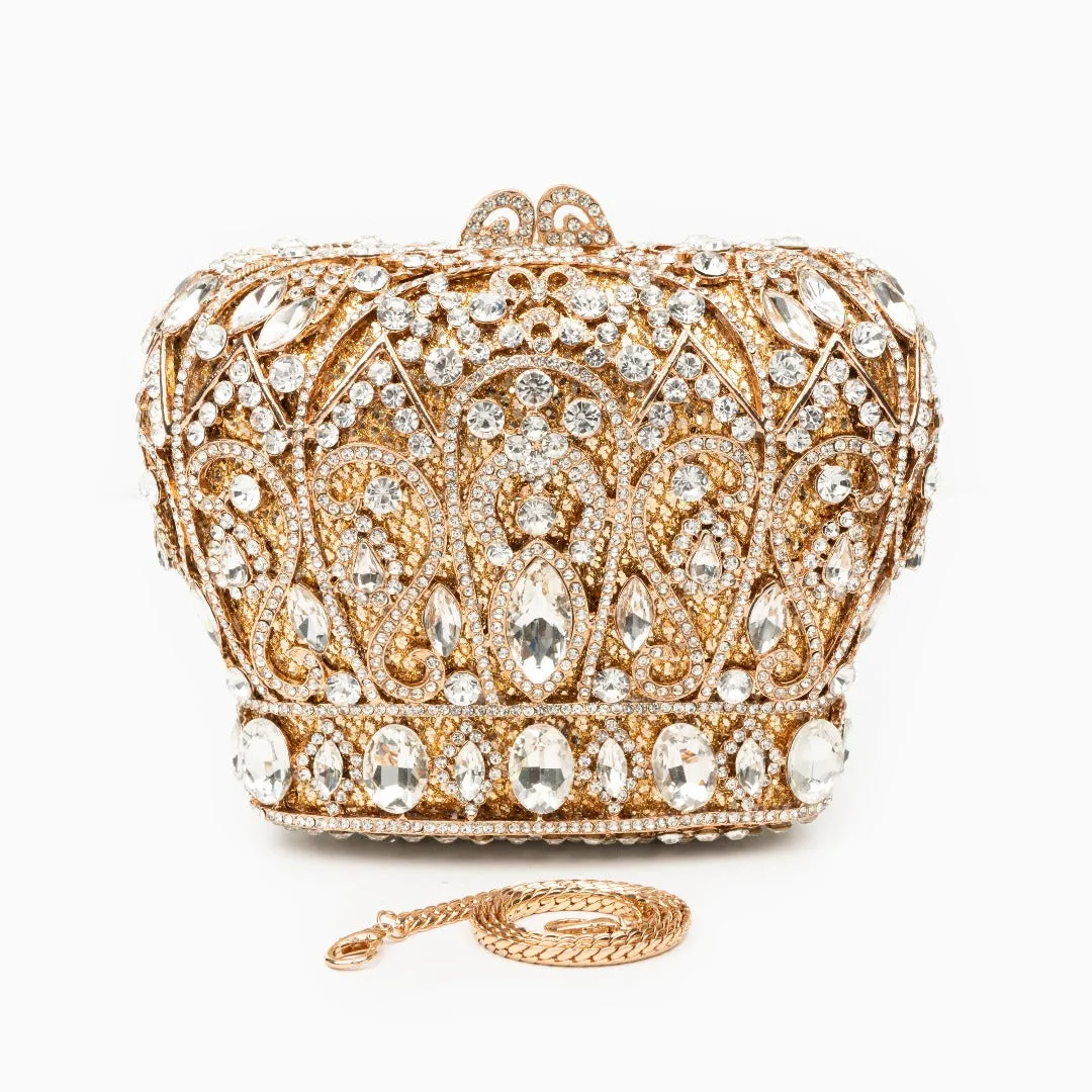 Crystal Crown Clutch Bag