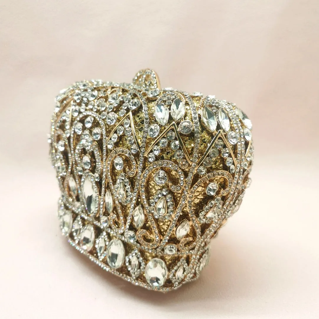 Crystal Crown Clutch Bag