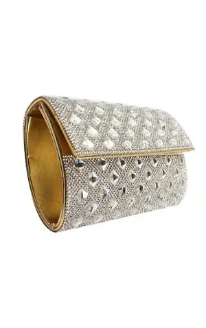 Diamond Stone Evening Clutch Bag