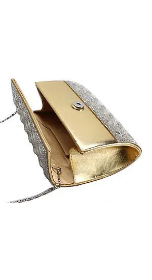 Diamond Stone Evening Clutch Bag