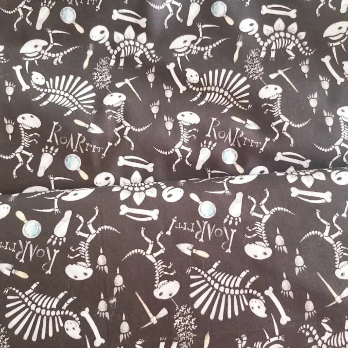 Dinosaur Fabric, Skeleton Fabric, ZoZo Designs