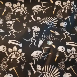 Dinosaur Fabric, Skeleton Fabric, ZoZo Designs