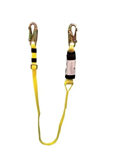 EA Lanyard - 6 ft. Adjustable Single or Twin Leg, Zorber Pack, Snap Hooks