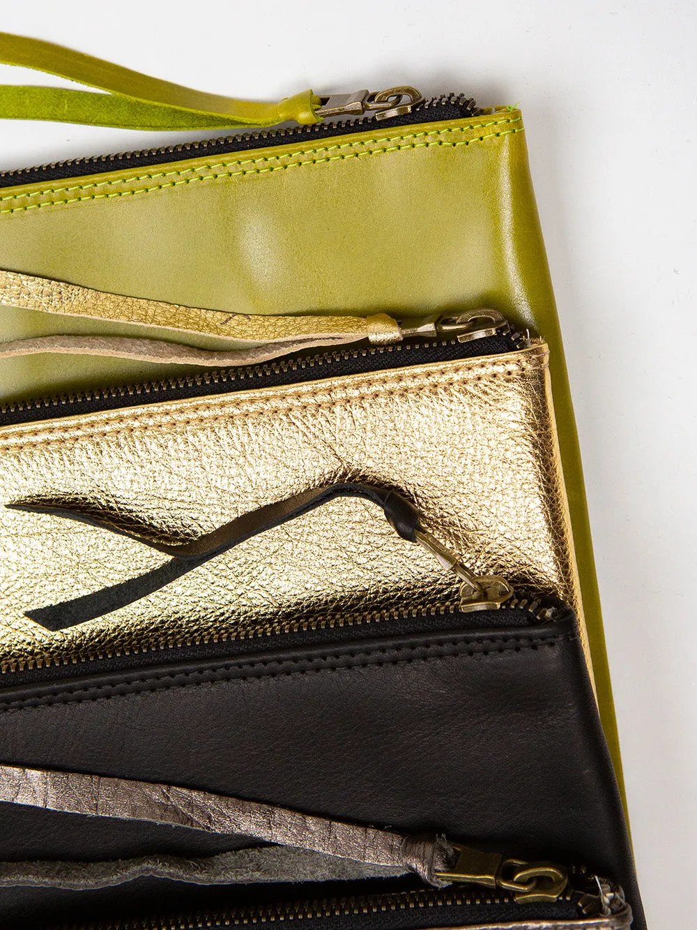 Esben Leather Laptop Folio in Gold