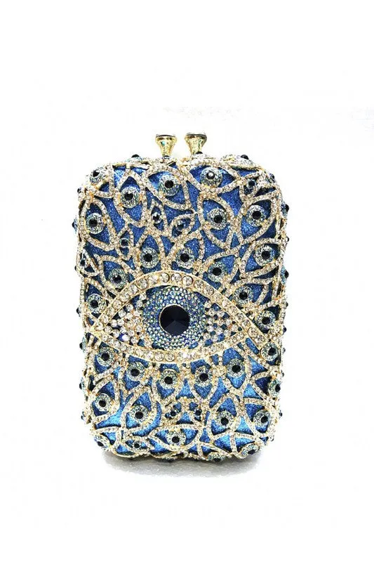 Evil Eye Rhinestone Evening Bag