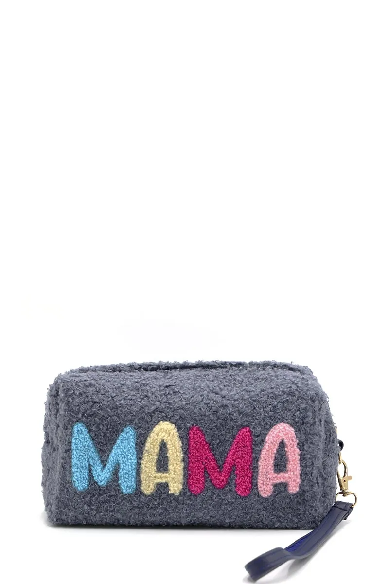 Faux Fur Mama Pouch W/wristlet