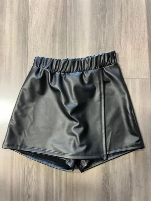 Faux Leather Skort