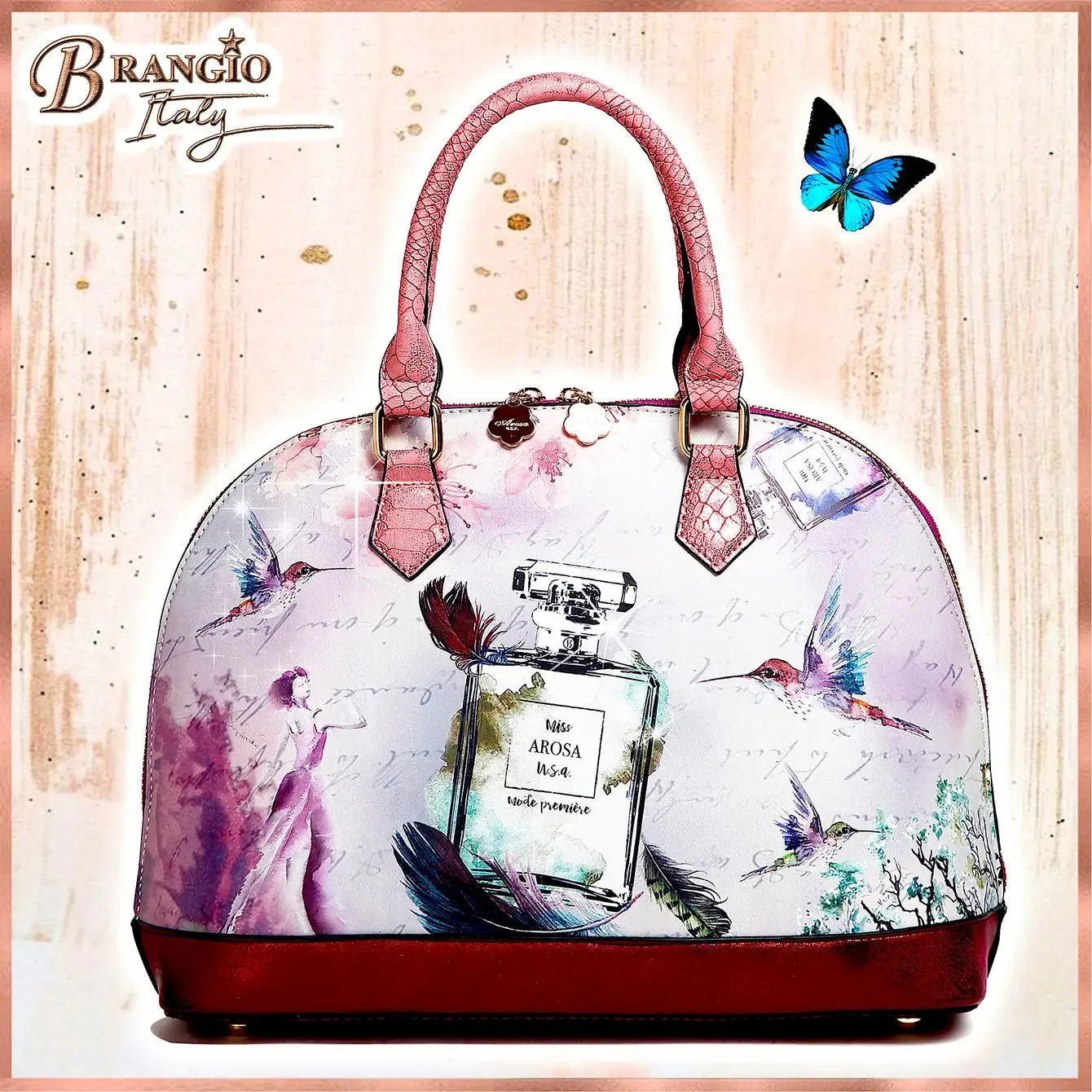 Fragrance Dome Vintage Hollywood Retro Graphic Handbag