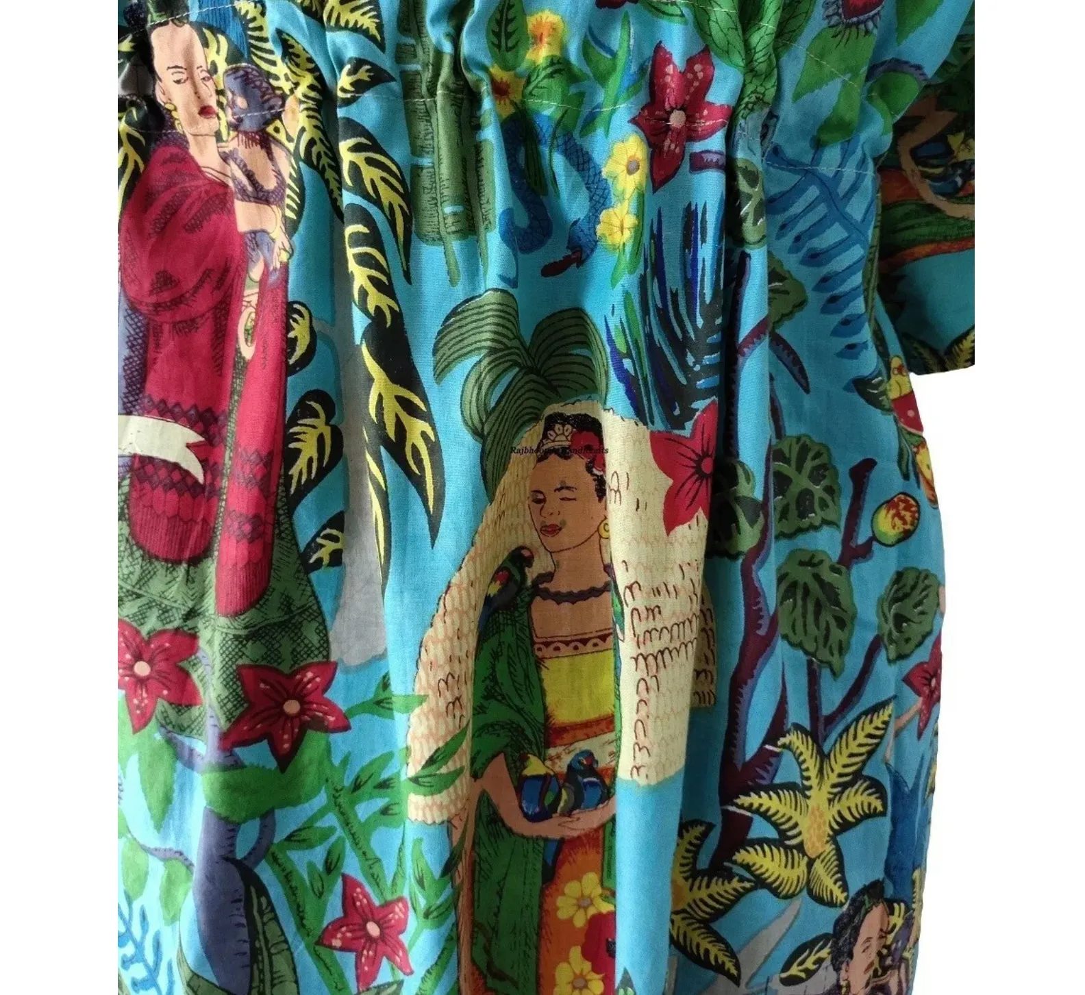 Frida Kahlo Cotton Caftan One Size