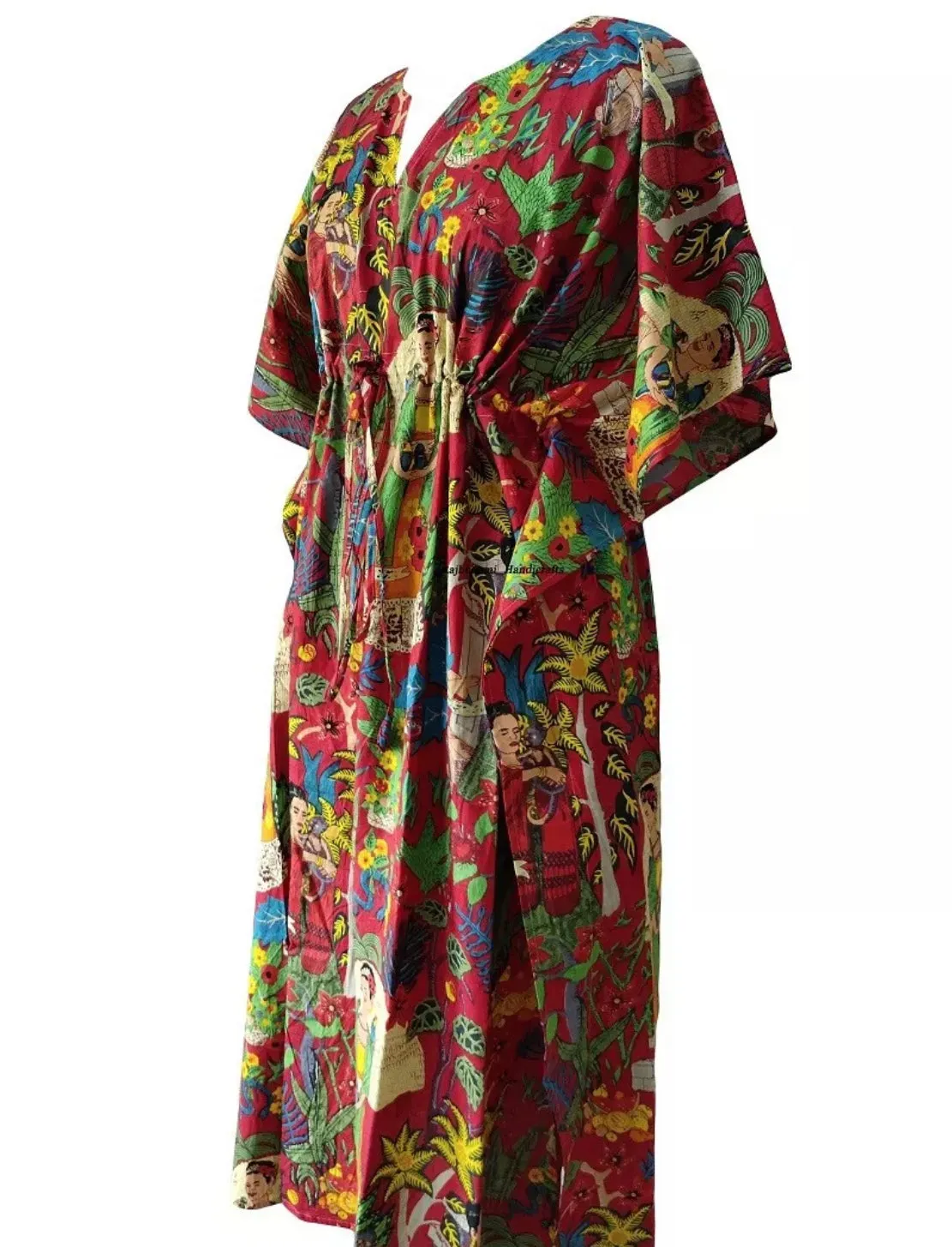 Frida Kahlo Cotton Caftan One Size