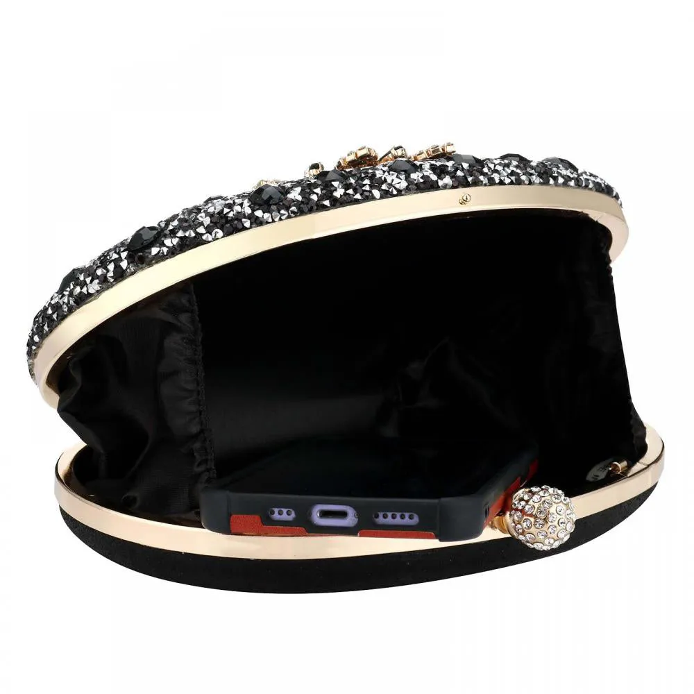 Genesis Solar Rhinestone-Encrusted Clutch Bag