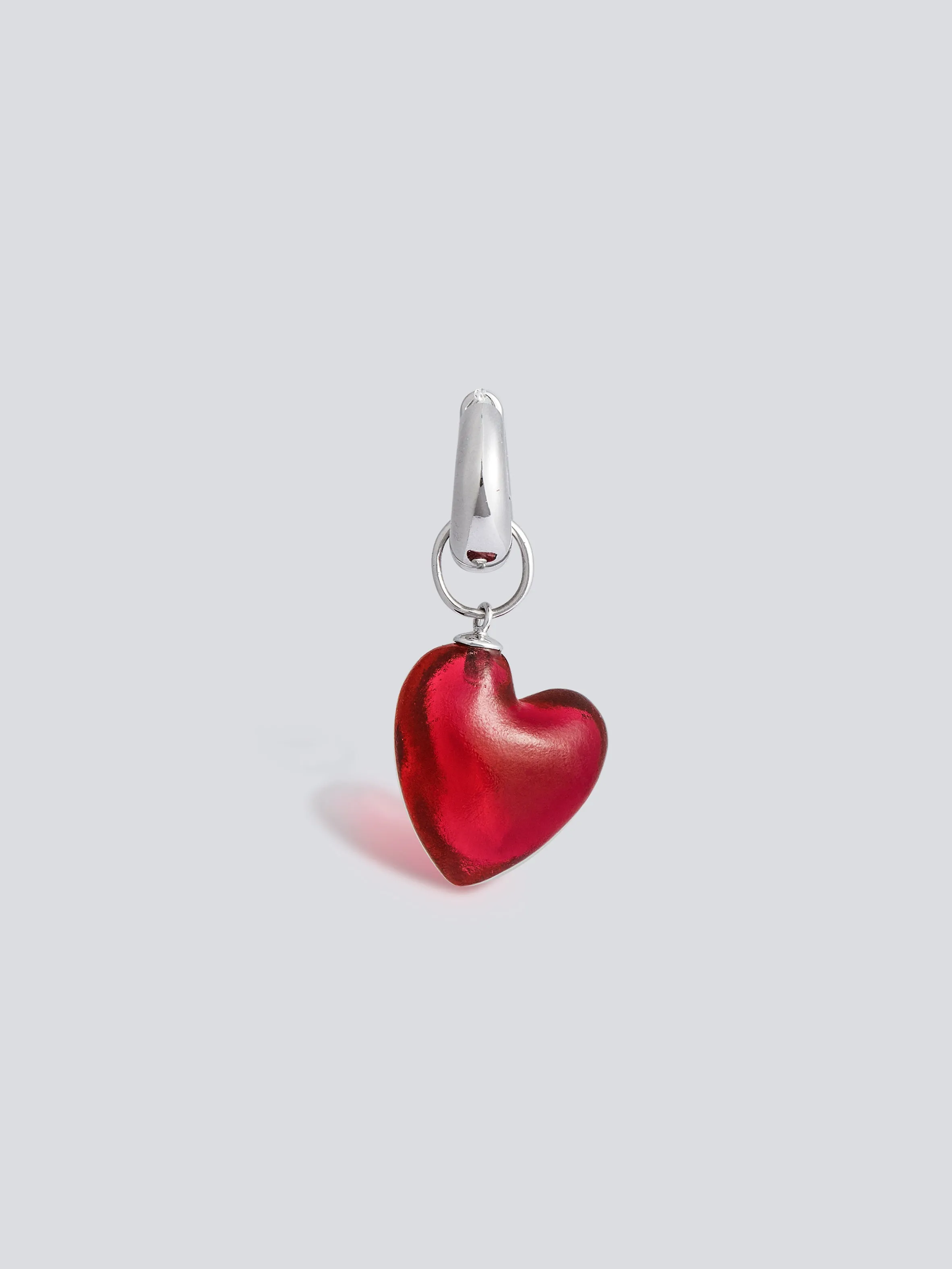 Glass Heart Earring