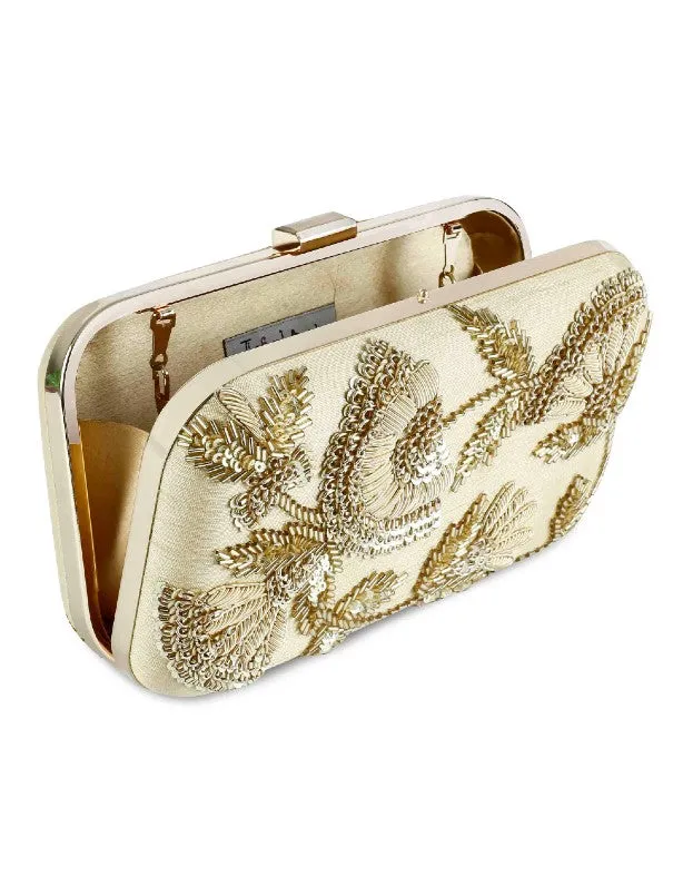 Golden Sunshine Box Clutch Bag